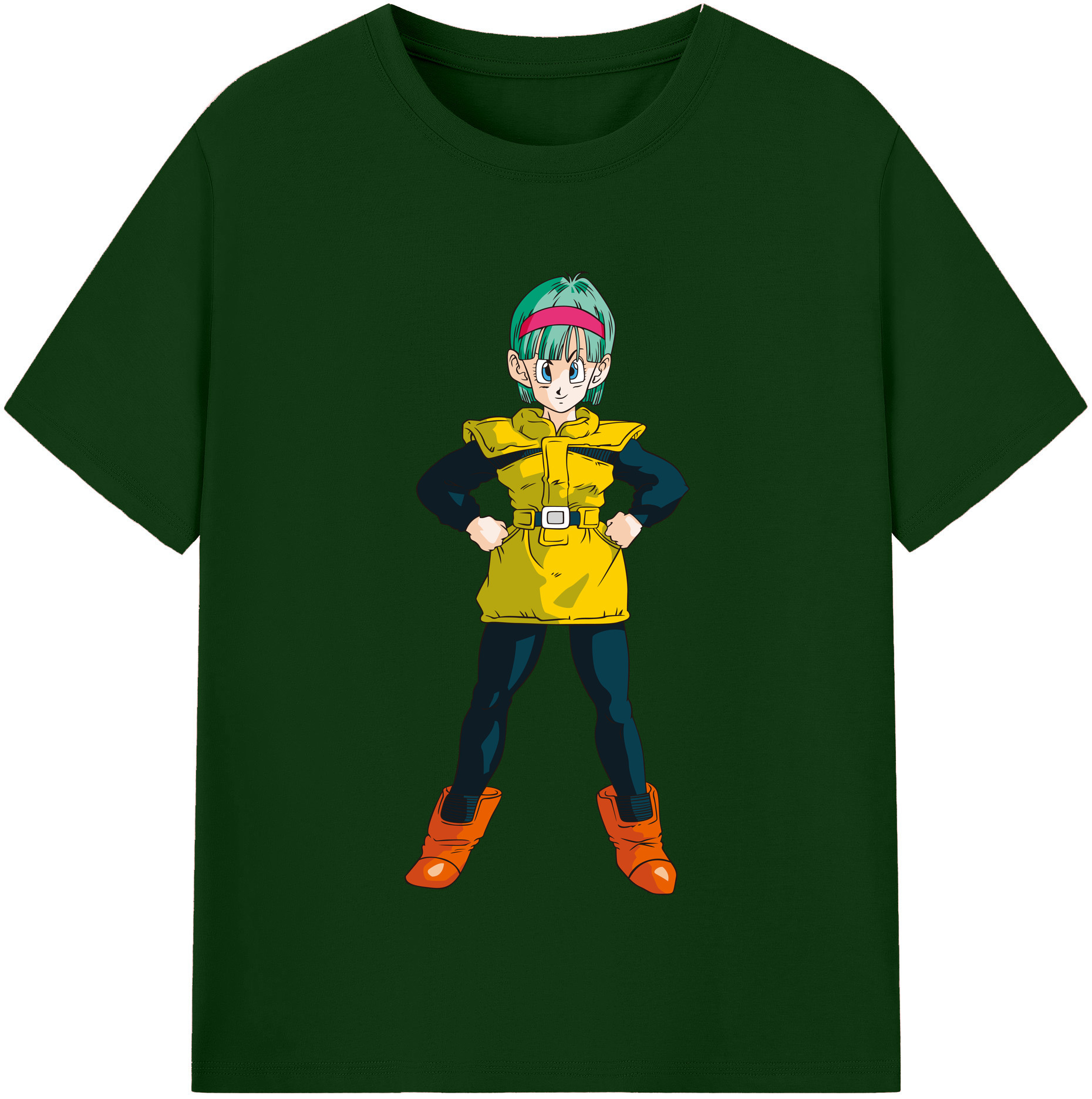 （画像用） ドラゴンボール ブルマ DRAGON BALL Bulma 綿100％半袖Tシャツ（フロントプリント）